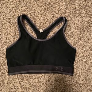 Under Armour Black and Grey Sports Bra